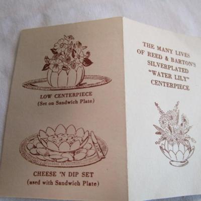 Silver-plated water lily centerpiece