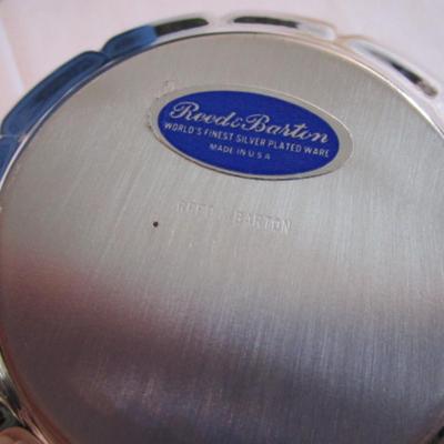 Silver-plated water lily centerpiece