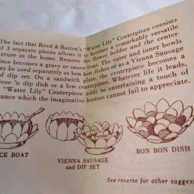 Silver-plated water lily centerpiece