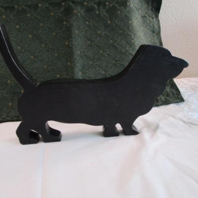 Wooden black dachshund