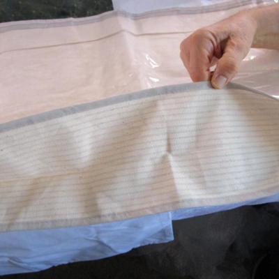 Linen/plastic zippered under-the-bed bag