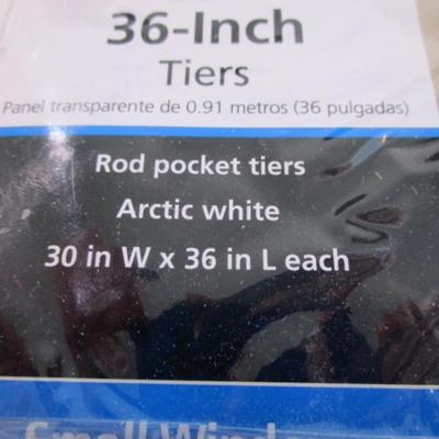 36" wide x 36" long tier curtains white