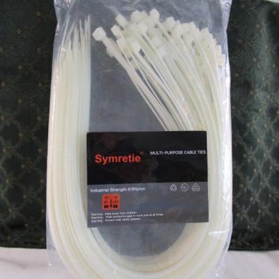 White industrial strength cable zip ties 24"