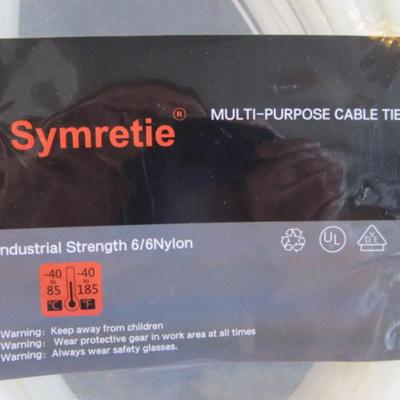 White industrial strength cable zip ties 24"