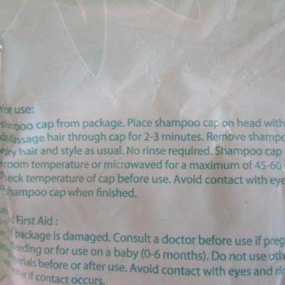 4 Nurture waterless shampoo cap