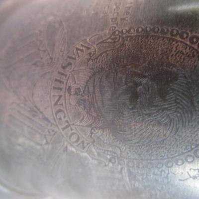 Pewter stein, etched with Declaration of the 13 United States
