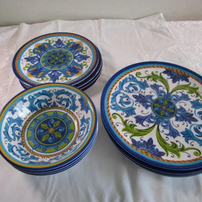 Brand new set of Certified International Melamine dishes