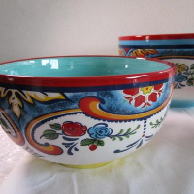 New Euro Ceramica mixing bowls, Zanzibar pattern