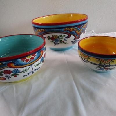 New Euro Ceramica mixing bowls, Zanzibar pattern