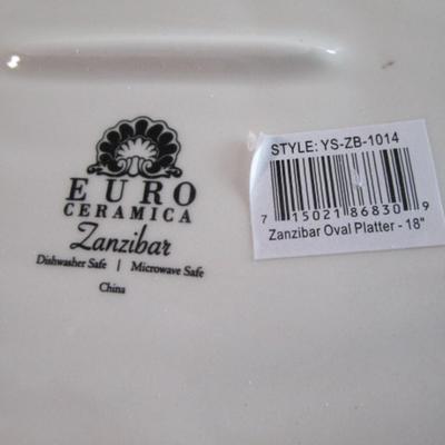New Euro Ceramica serving platter, Zanzibar pattern
