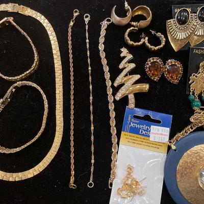 Bold in gold tone jewelry