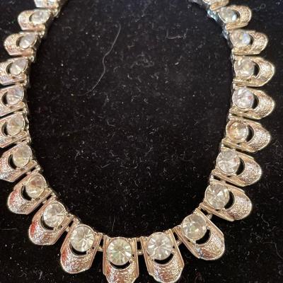 2 vintage rhinestone necklaces