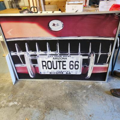 Frame Route 66 Poster 56x40 Man Cave Garage