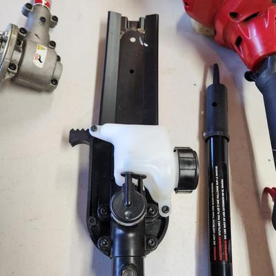 Craftsman Gas Speed Start Weedwacker Trimmer w Attachments Tiller, Hedge trimmer, Chain saw