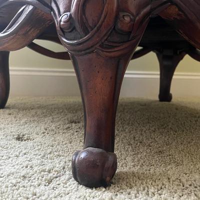 French Provincial Style Accent Chair & Ottoman (GB1-MG)