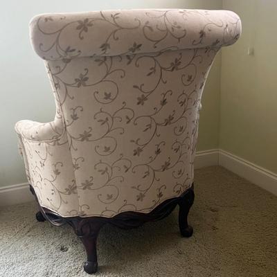 French Provincial Style Accent Chair & Ottoman (GB1-MG)