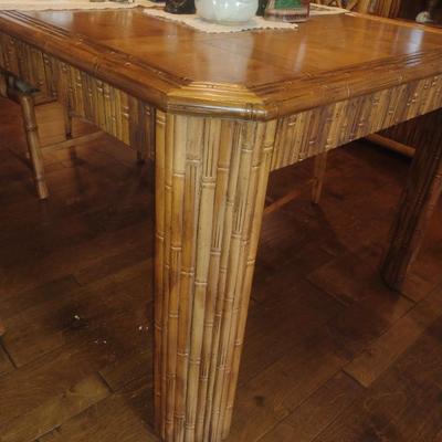 Century Furniture Co. Bamboo Design Dining Table with Four Chairs