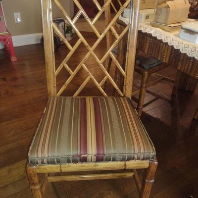 Century Furniture Co. Bamboo Design Dining Table with Four Chairs