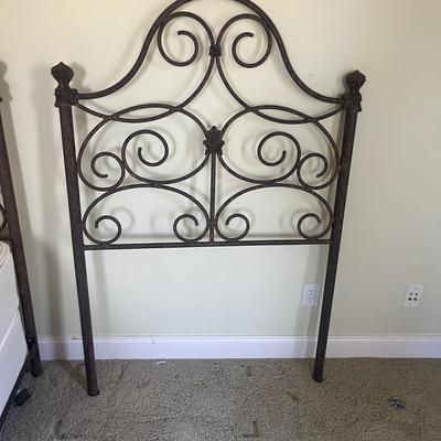 Two Metal Twin Headboards & Twin Bed Frame (GB1-MG)