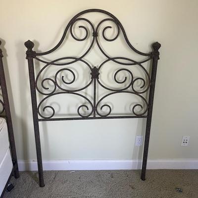 Two Metal Twin Headboards & Twin Bed Frame (GB1-MG)