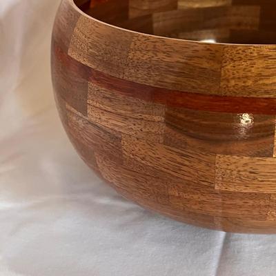 Dave Beyer Walnut, Bloodwood & Cocobola ‘Mariners Compass’ Hand-Turned Wood Bowl (GB2-RG)