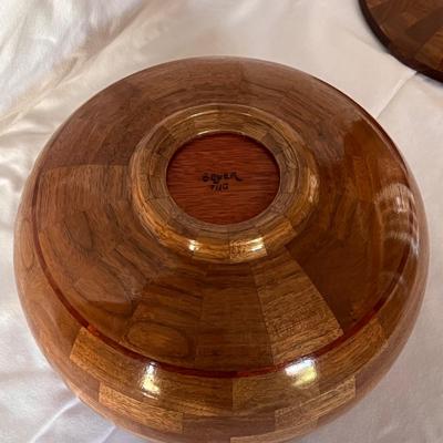Dave Beyer Walnut, Bloodwood & Cocobola ‘Mariners Compass’ Hand-Turned Wood Bowl (GB2-RG)