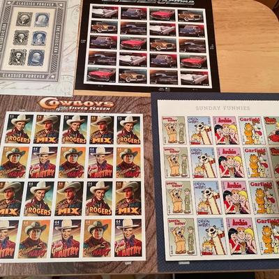 Classics, cowboys, cars & comics stamps