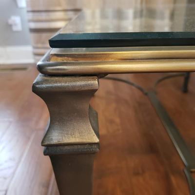 Glass Top Metal Coffee Table (L-KD)
