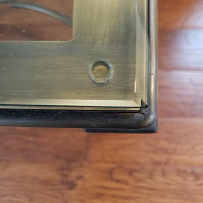 Glass Top Metal Coffee Table (L-KD)