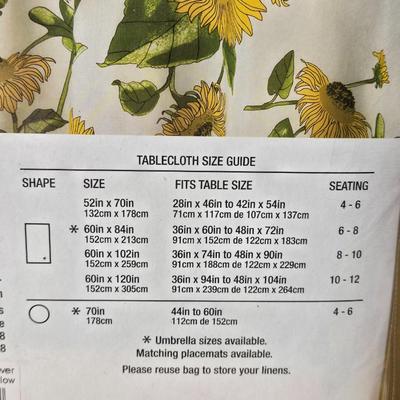 New in the Package Vera Sunflower Tablecloth