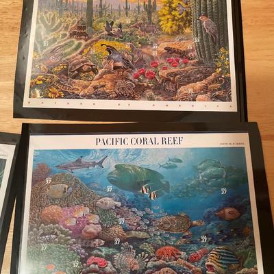 7 sets of collectible stamps of landscapes