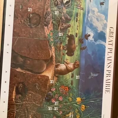 7 sets of collectible stamps of landscapes
