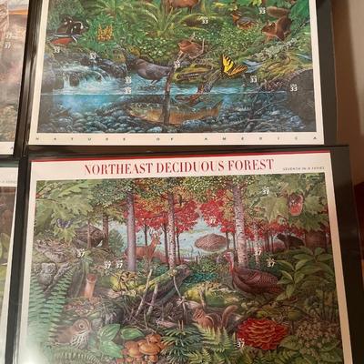 7 sets of collectible stamps of landscapes