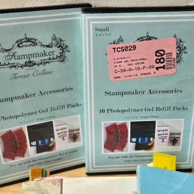 (3) Stamp Maker Photopolymer Gel Packs and Stamp Making Books