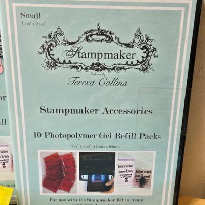 (3) Stamp Maker Photopolymer Gel Packs and Stamp Making Books