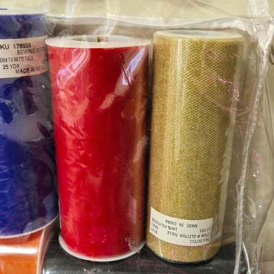 New Spools of Sewing Tool and Gift Ribbon