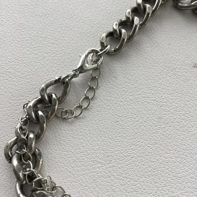 Unmarked beautiful statement three layer necklace