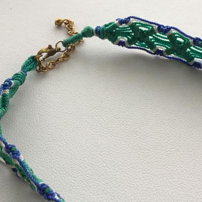 Beautiful turquoise tone beaded statement necklace