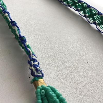 Beautiful turquoise tone beaded statement necklace