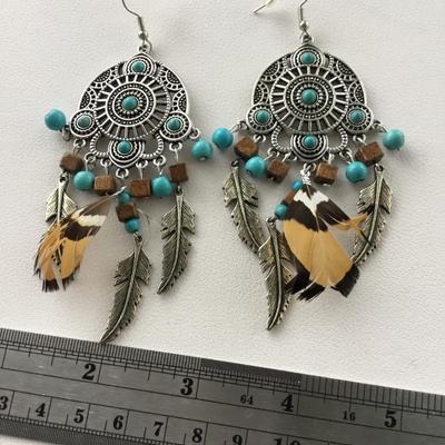 Western style statement earrings