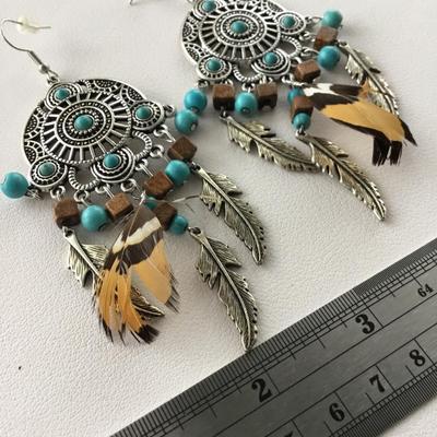 Western style statement earrings