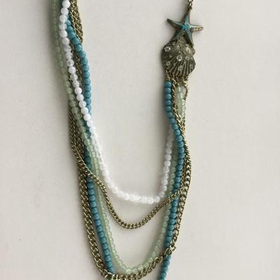 Beautiful multilayer colorful statement necklace