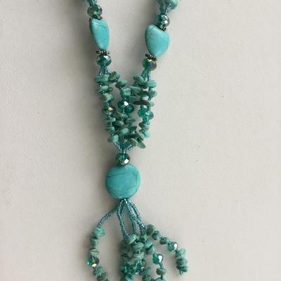 Turquoise stone type statement beautiful necklace