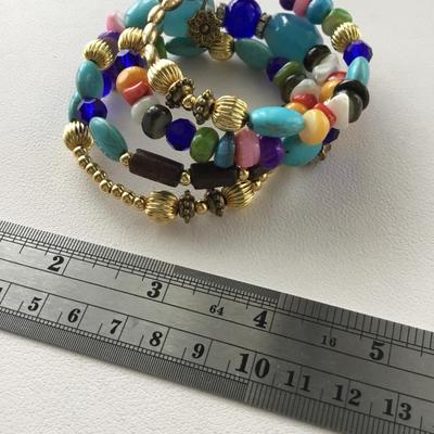 Beautiful colorful fashion wire beaded bracelet