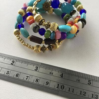 Beautiful colorful fashion wire beaded bracelet