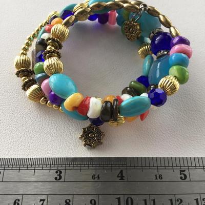Beautiful colorful fashion wire beaded bracelet