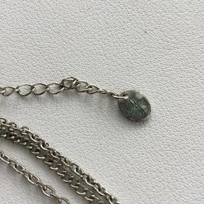 Beautiful marked statement three layer necklace