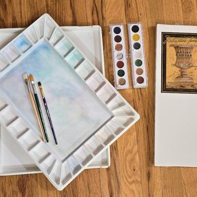 Watercolor Palette, Watercolor Sets and New Canvas