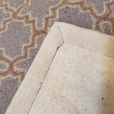 Hand Tufted Floral Modern Grey Loop Pile 4' x 6' Rug (L-KD)