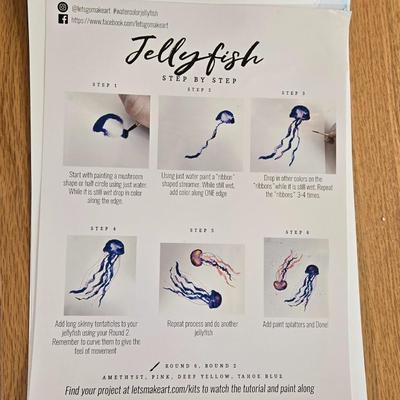 (4) Watercolor Step by Step Sets and (2) Palettes